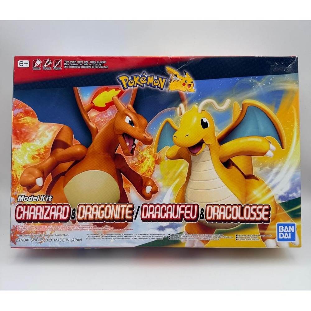 Bandai Pokémon Charizard & Dragonite Model Kit Figure Set Snap Together Japan